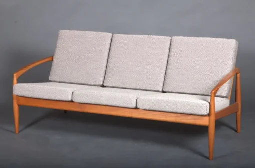 Pamono Three-Seater Paper Knife Sofa by Kai Kristiansen for Magnus Olesen, 1960s Hot