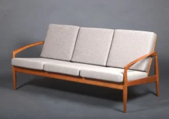 Pamono Three-Seater Paper Knife Sofa by Kai Kristiansen for Magnus Olesen, 1960s Hot