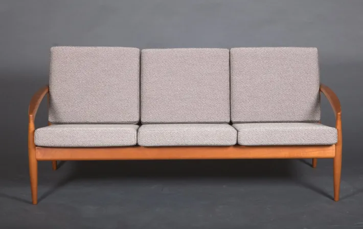 Pamono Three-Seater Paper Knife Sofa by Kai Kristiansen for Magnus Olesen, 1960s Hot