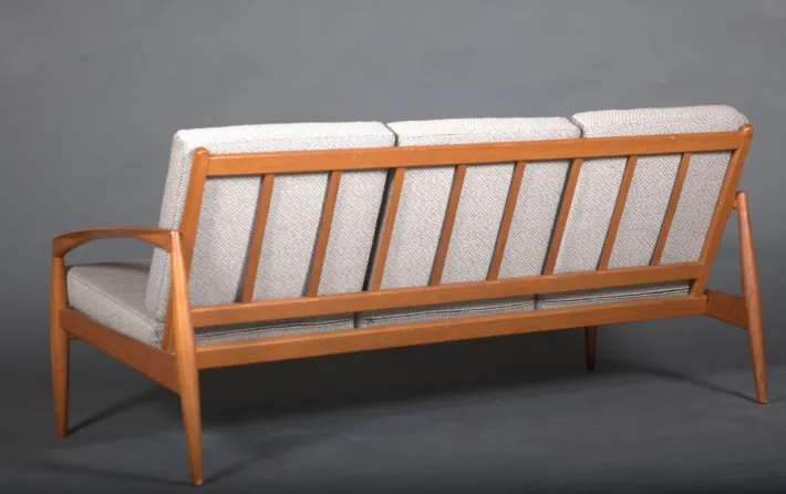 Pamono Three-Seater Paper Knife Sofa by Kai Kristiansen for Magnus Olesen, 1960s Hot