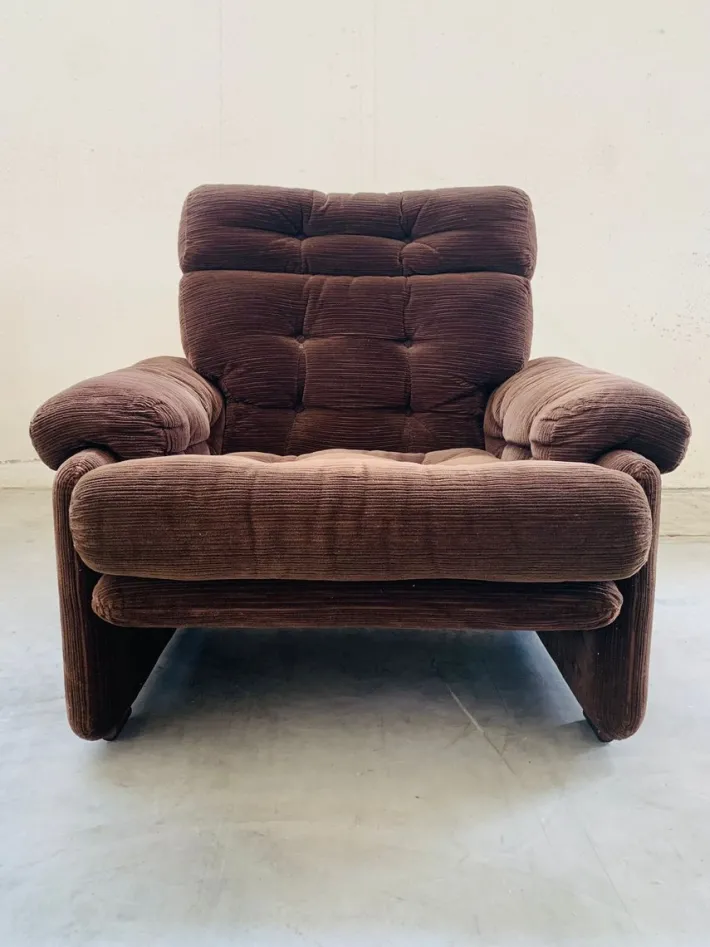 Pamono Three-Seater Sofa and Lounge Chairs by Tobia & Afra Scarpa for B&B Italia, 1970, Set of 3