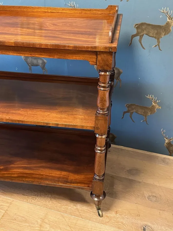 Pamono Three-Tiered Shelf in Mahogany