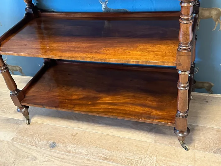 Pamono Three-Tiered Shelf in Mahogany