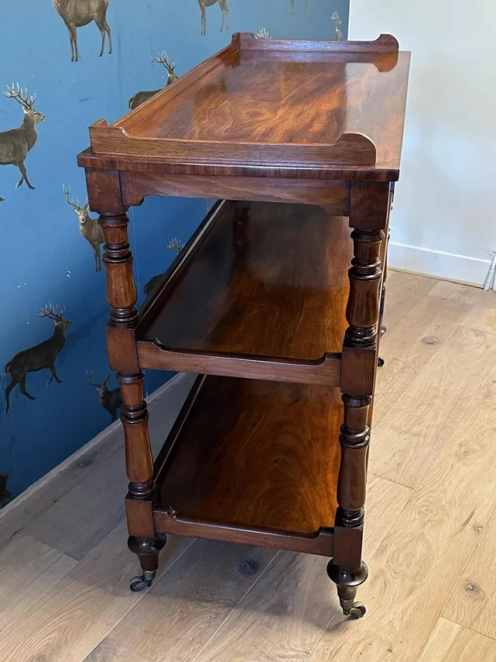 Pamono Three-Tiered Shelf in Mahogany