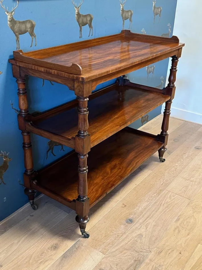 Pamono Three-Tiered Shelf in Mahogany