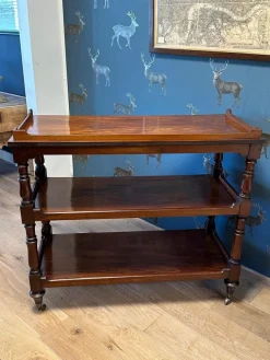 Pamono Three-Tiered Shelf in Mahogany