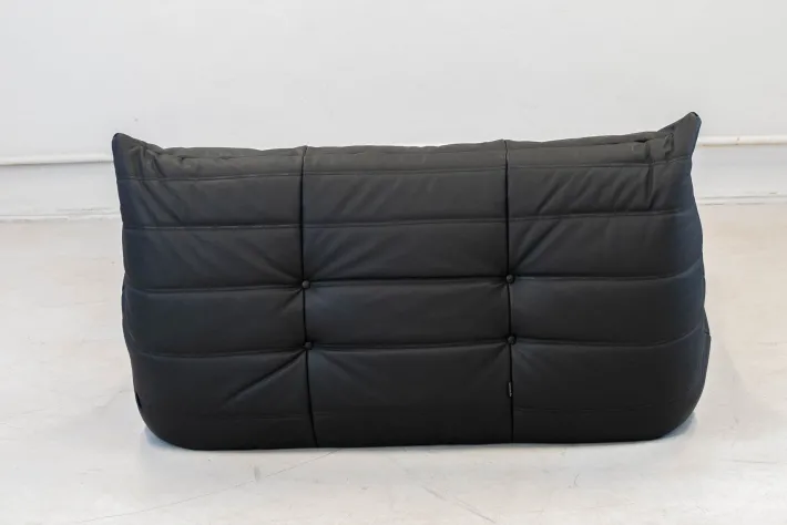 Pamono Togo Chaise Lounge in Black Leather byy Michel Ducaroy for Ligne Roset, 1974 Sale