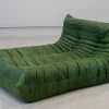 Pamono Togo Chaise Lounge in Greenleather attributed to Michel Ducaroy for Ligne Roset, 1974 Online