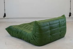 Pamono Togo Chaise Lounge in Greenleather attributed to Michel Ducaroy for Ligne Roset, 1974 Online