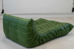 Pamono Togo Chaise Lounge in Greenleather attributed to Michel Ducaroy for Ligne Roset, 1974 Online