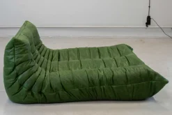 Pamono Togo Chaise Lounge in Greenleather attributed to Michel Ducaroy for Ligne Roset, 1974 Online