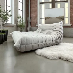 Pamono Togo Chaise Lounge in Grey Fabric by Michel Ducaroy for Ligne Roset Discount