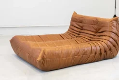 Pamono Togo Chaise Lounge in Pine Leather by Michel Ducaroy for Ligne Roset, 1974