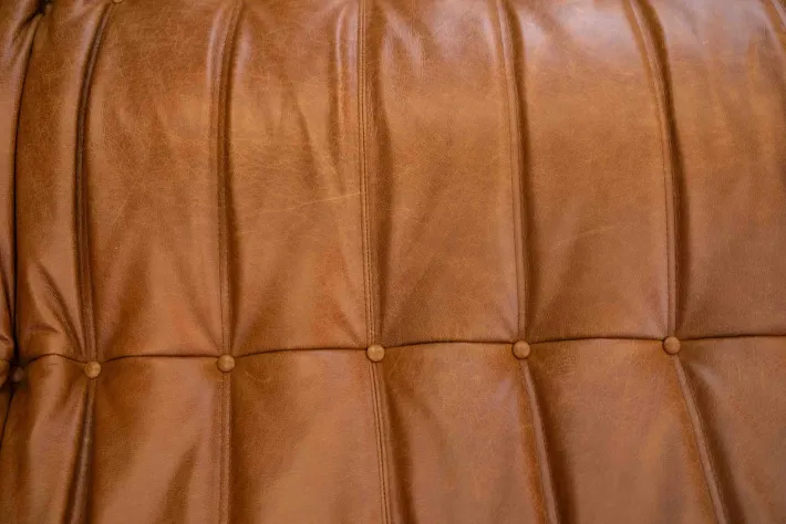 Pamono Togo Chaise Lounge in Pine Leather by Michel Ducaroy for Ligne Roset, 1974