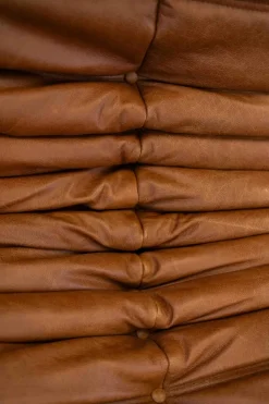 Pamono Togo Chaise Lounge in Pine Leather by Michel Ducaroy for Ligne Roset, 1974