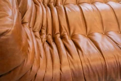 Pamono Togo Chaise Lounge in Pine Leather by Michel Ducaroy for Ligne Roset, 1974