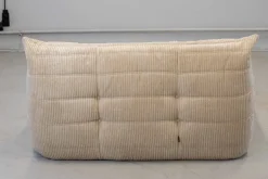 Pamono Togo Chaise Lounge in White Curduroy Fabric attributed to Michel Ducaroy for Ligne Roset, 1974 Clearance