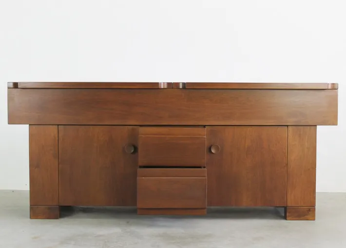 Pamono Torbecchia Sideboard in Walnut by Giovanni Michelucci for Poltronova, 1964 Sale