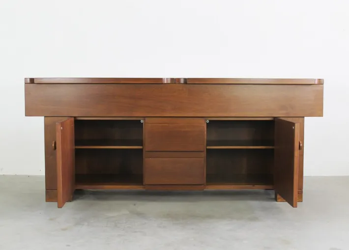 Pamono Torbecchia Sideboard in Walnut by Giovanni Michelucci for Poltronova, 1964 Sale