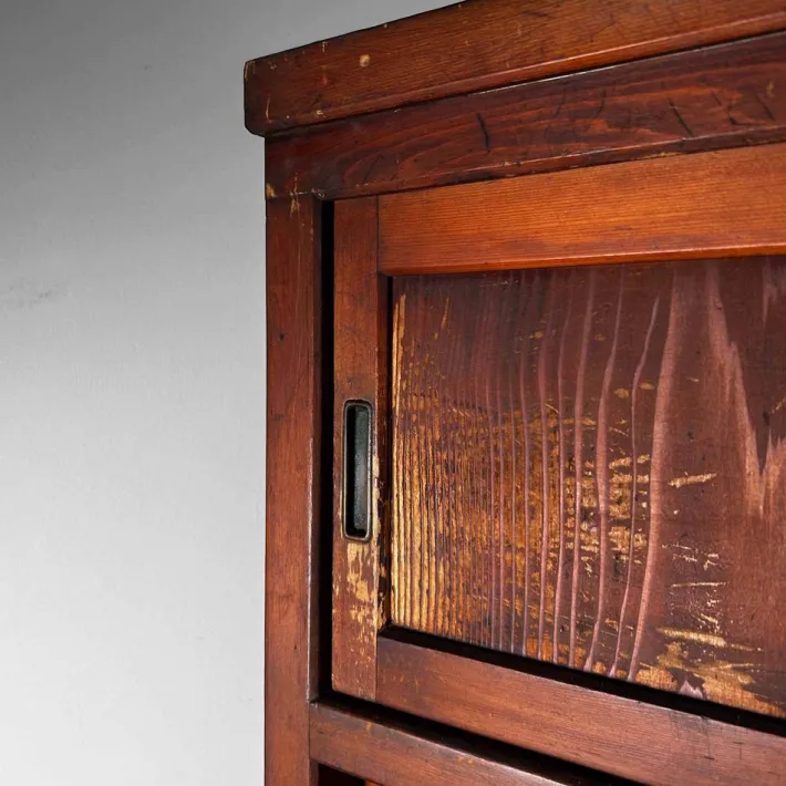 Pamono Traditional Japanese Tansu Storage Cabinet, 1920s, Set of 2 Outlet