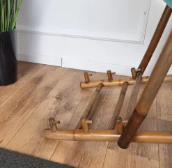 Pamono Transat Folding Deck Chair in Bamboo Wood and Fabric, 1970s Best