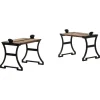 Pamono Trädgårdsmöbel Nr 2 Stools in Cast Iron and Painted Wood attributed to Folke Bensow, 1920, Set of 2 Hot