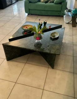 Pamono Triangle Marble Coffee Table in Real Marble by Andrea Grasso, Set of 2 New