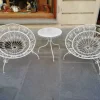 Pamono Tripod Armchairs with Table by Mathieu Mategot, 1950s, Set of 3