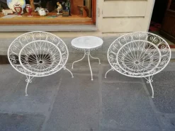 Pamono Tripod Armchairs with Table by Mathieu Mategot, 1950s, Set of 3