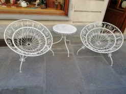 Pamono Tripod Armchairs with Table by Mathieu Mategot, 1950s, Set of 3