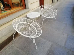 Pamono Tripod Armchairs with Table by Mathieu Mategot, 1950s, Set of 3