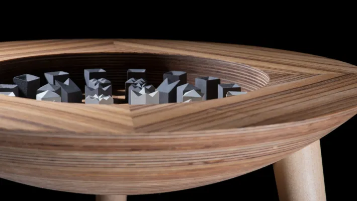 Pamono Trojan Chess Table from Futuro Studio, 2019, Set of 33 New