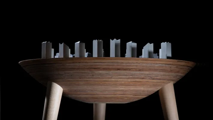 Pamono Trojan Chess Table from Futuro Studio, 2019, Set of 33 New