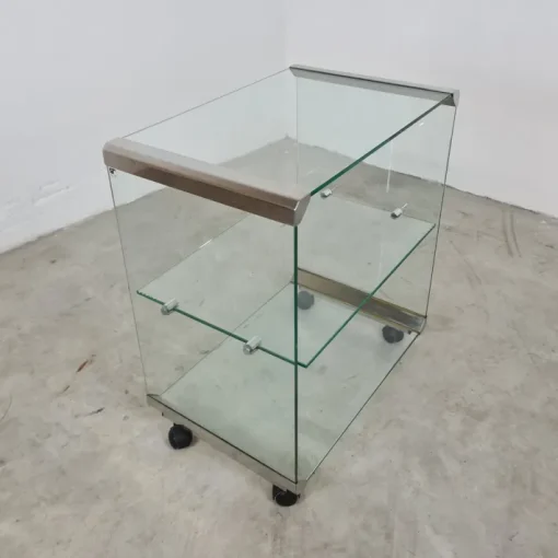 Pamono Trolley in Glass and Steel by Gallotti & Radice Online