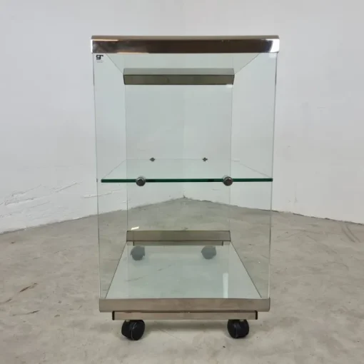 Pamono Trolley in Glass and Steel by Gallotti & Radice Online