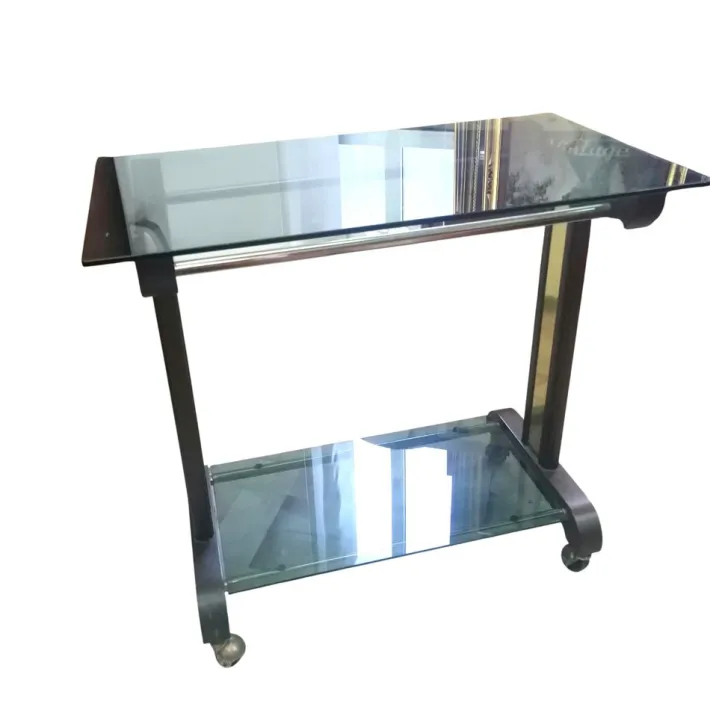 Pamono Trolley with Smoked Shelves, 1960s New