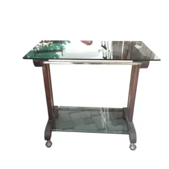 Pamono Trolley with Smoked Shelves, 1960s New