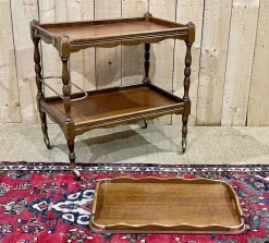 Pamono Trolley with Tray in Beech, 1960s Outlet