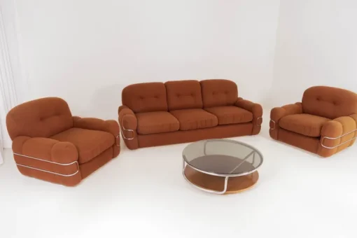 Pamono Tropicana Seating Set by Agostino Lescai for Bedding Brevetti, 1970s, Set of 3 Discount