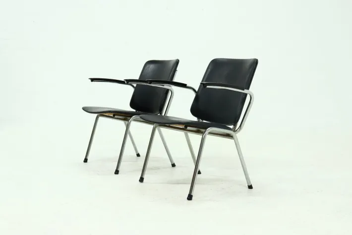 Pamono Tubular Chairs by Gebroeders De Wit, 1960s, Set of 2 Outlet