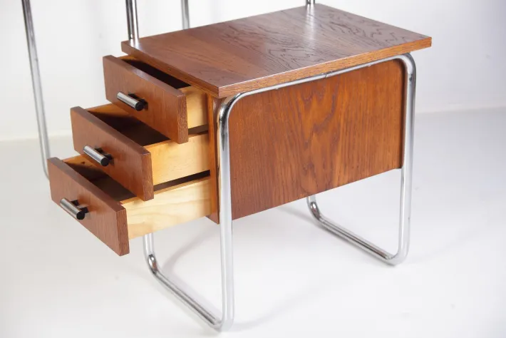 Pamono Tubular Chrome Table or Desk from Kovona, 1950s New