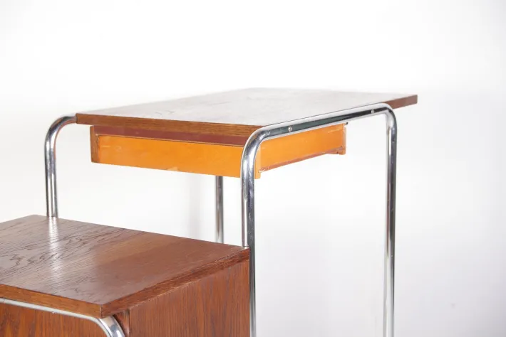Pamono Tubular Chrome Table or Desk from Kovona, 1950s New
