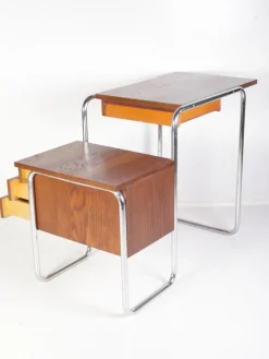 Pamono Tubular Chrome Table or Desk from Kovona, 1950s New