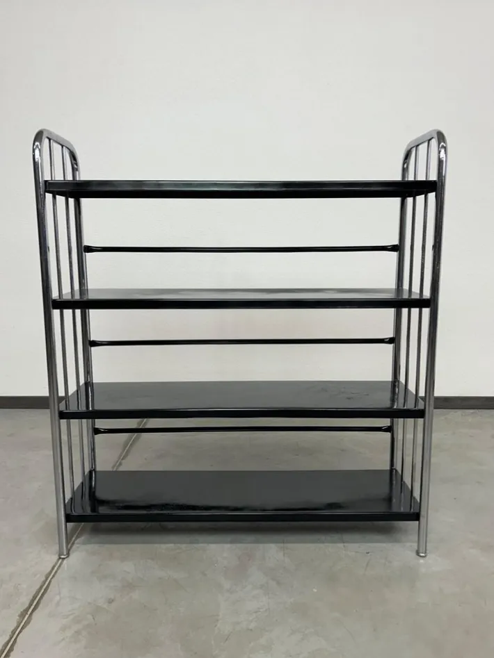 Pamono Tubular Steel Bauhaus Shelf, 1930s Best