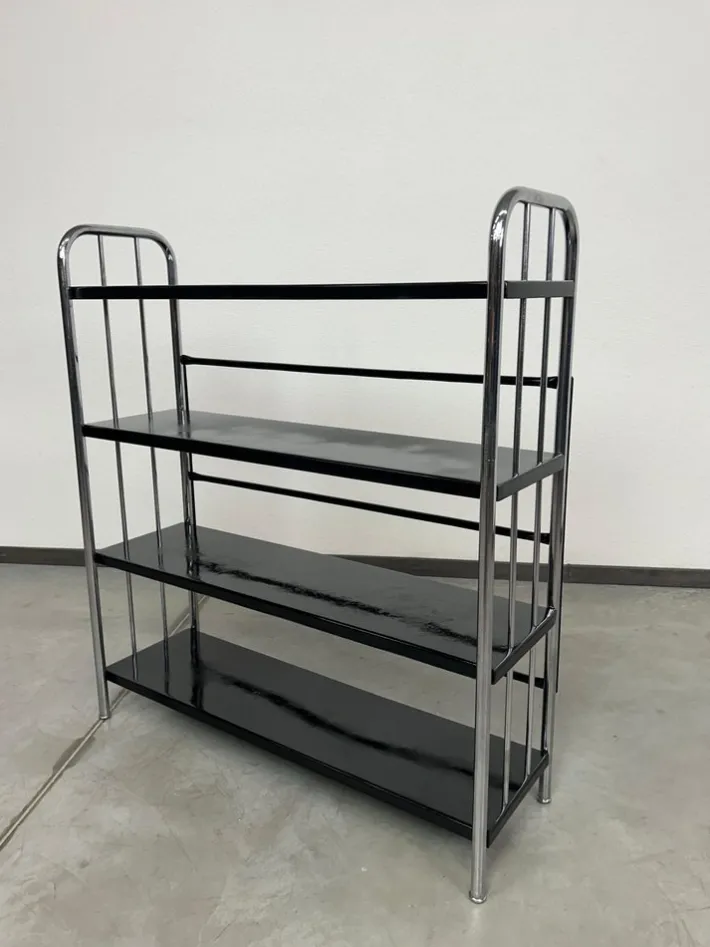 Pamono Tubular Steel Bauhaus Shelf, 1930s Best