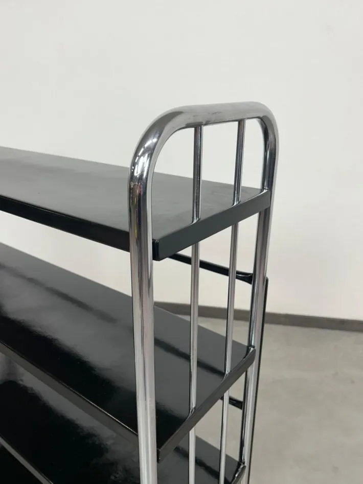 Pamono Tubular Steel Bauhaus Shelf, 1930s Best