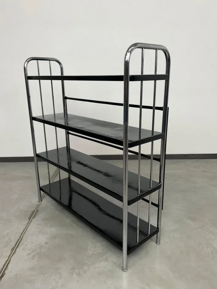 Pamono Tubular Steel Bauhaus Shelf, 1930s Best