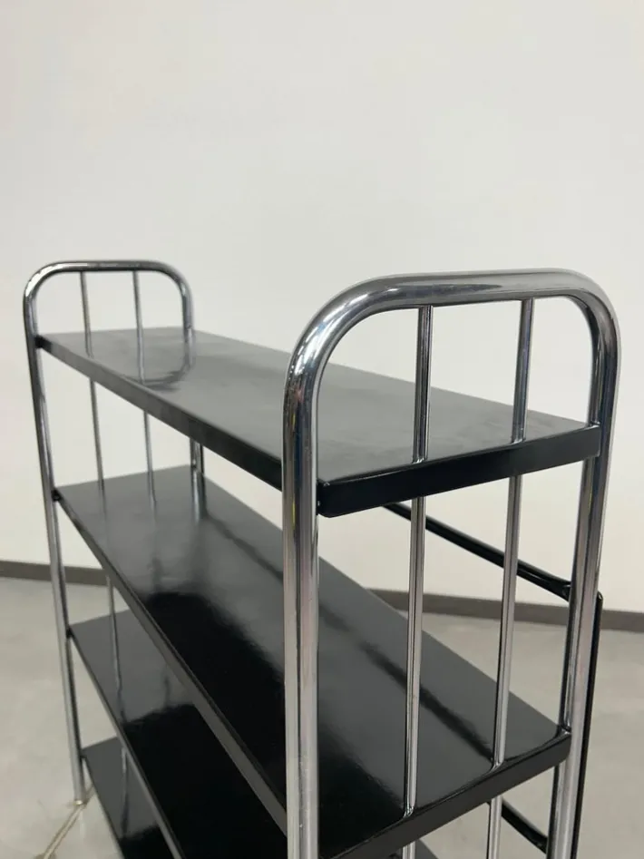 Pamono Tubular Steel Bauhaus Shelf, 1930s Best