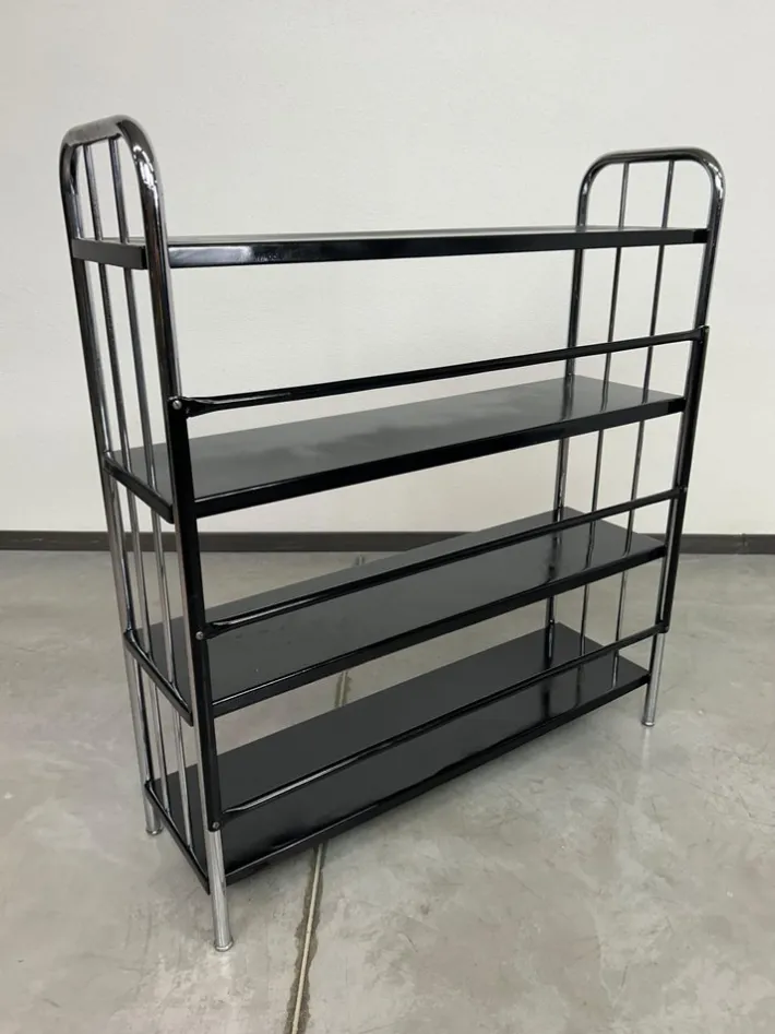 Pamono Tubular Steel Bauhaus Shelf, 1930s Best