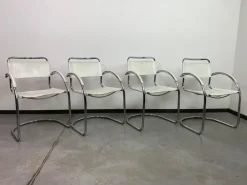 Pamono Tubular Steel Dining Chairs by Mart Stam, 1970s, Set of 4 New